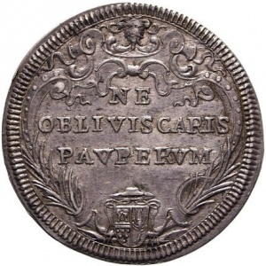 Реверс монеты Папская область, 1 тестоне, 1710