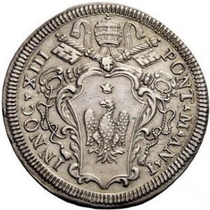 Аверс монеты Папская область, 1 тестоне, 1721