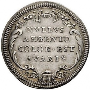Реверс монеты Папская область, 1 тестоне, 1721