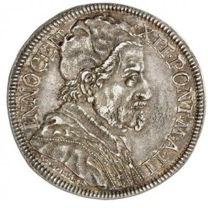 Аверс монеты Папская область, ½ пиастра, 1692, Надпись на реверсе: "DELECTABITVR IN MV LTITVDINE PACIS"