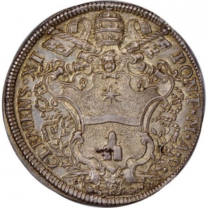 Аверс монеты Папская область, ½ пиастра, 1705