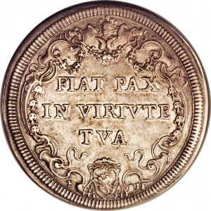 Реверс монеты Папская область, ½ пиастра, 1708-1709