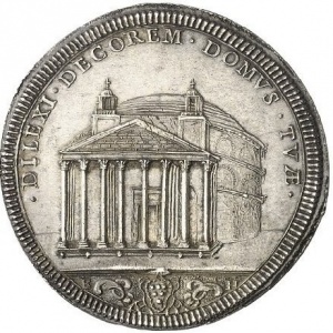 Реверс монеты Папская область, ½ пиастра, 1711