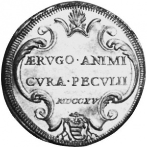 Реверс монеты Папская область, ½ пиастра, 1715