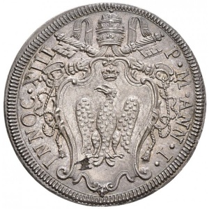 Аверс монеты Папская область, ½ пиастра, 1721-1722