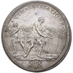 Реверс монеты Папская область, ½ пиастра, 1721-1722