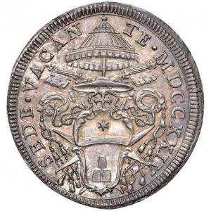 Реверс монеты Папская область, ½ пиастра, 1724, Sede Vacante