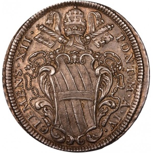 Аверс монеты Папская область, ½ пиастра, 1734-1735
