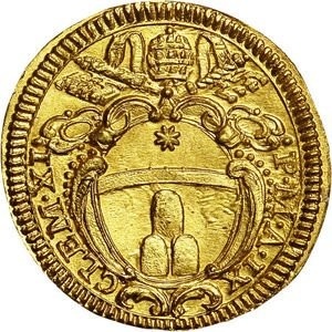 Аверс монеты Папская область, ½ скудо, 1709