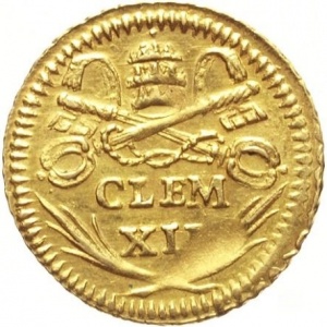 Аверс монеты Папская область, ½ скудо, 1730