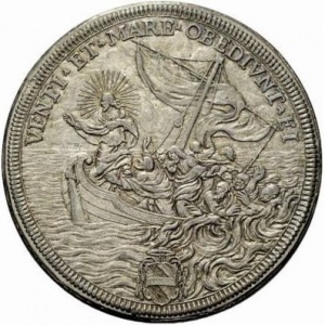 Реверс монеты Папская область, 1 пиастр, 1678