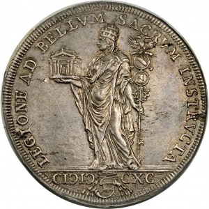Реверс монеты Папская область, 1 пиастр, 1690-1691