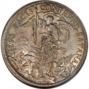 Реверс монеты Папская область, 1 пиастр, 1692-1693