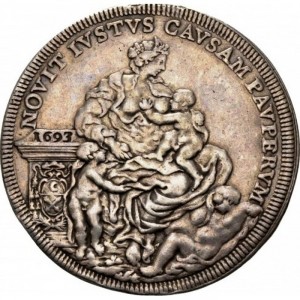 Реверс монеты Папская область, 1 пиастр, 1693