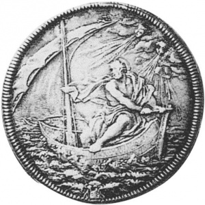 Реверс монеты Папская область, 1 пиастр, 1706