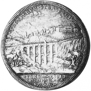 Реверс монеты Папская область, 1 пиастр, 1711