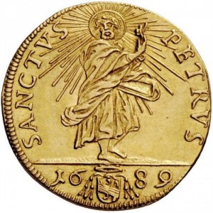 Реверс монеты Папская область, 1 скудо, 1689