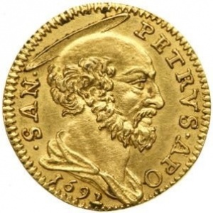 Реверс монеты Папская область, 1 скудо, 1692