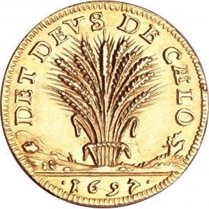 Реверс монеты Папская область, 1 скудо, 1697