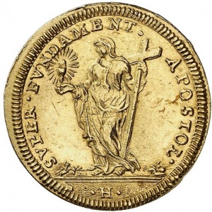 Реверс монеты Папская область, 1 скудо, 1718