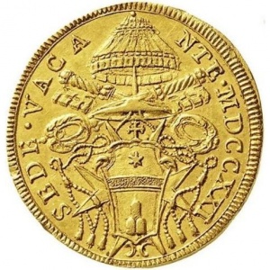 Аверс монеты Папская область, 1 скудо, 1721, Sede Vacante