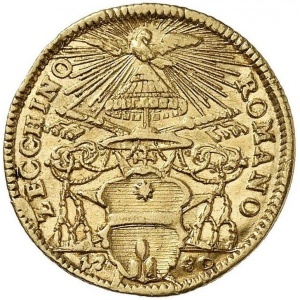 Аверс монеты Папская область, 1 цехин, 1730, Sede Vacante