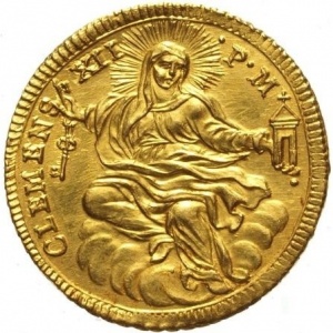 Реверс монеты Папская область, 1 цехин, 1730-1739