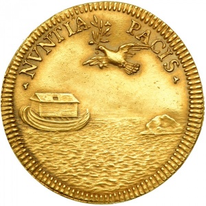 Реверс монеты Папская область, 1 доппия, 1697