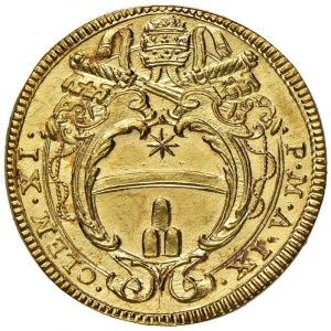 Аверс монеты Папская область, 1 доппия, 1709