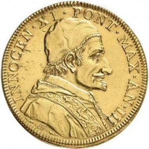 Аверс монеты Папская область, 4 доппии, 1678