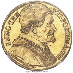 Аверс монеты Папская область, 4 доппии, 1694