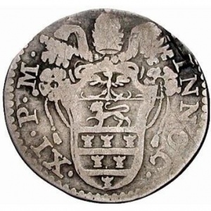 Аверс монеты Папская область, 1 гроссо, 1676, Священное владение Латеранской базилики