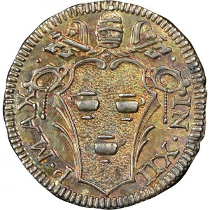 Аверс монеты Папская область, 1 гроссо, 1699, Открытие святой двери /PORTA AVREA/