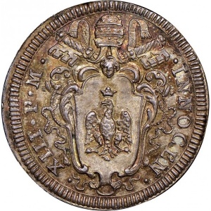 Аверс монеты Папская область, 1 джулио, 1721, Священное владение Латеранской базилики