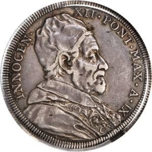 Аверс монеты Папская область, 1 пиастр, 1700, Священный год
