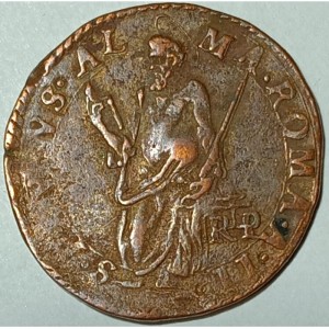 Реверс монеты Папская область, 1 кваттрино, 1606-1614