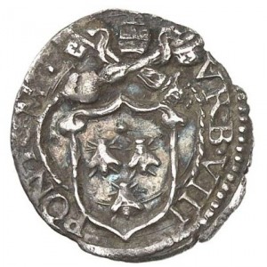 Аверс монеты Папская область, ½ гроссо, 1623-1628