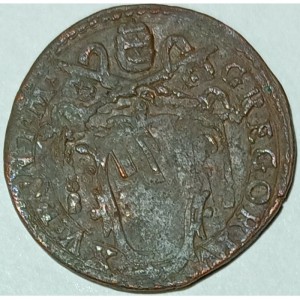 Аверс монеты Папская область, 1 джулио, 1621, Папа Римский Григорий XV, Дева Мария в сиянии на реверсе