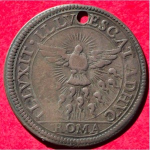 Реверс монеты Папская область, 1 джулио, 1669, Sede Vacante