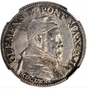 Аверс монеты Папская область, 1 джулио, 1670, Святой Петр на реверсе