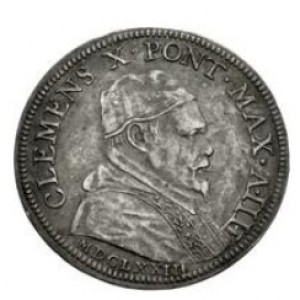 Аверс монеты Папская область, 1 джулио, 1673