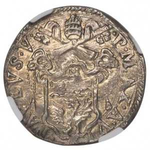Аверс монеты Папская область, 1 тестоне, 1608-1611