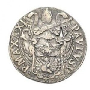 Аверс монеты Папская область, 1 тестоне, 1611-1618
