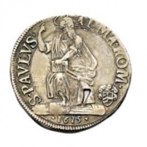 Реверс монеты Папская область, 1 тестоне, 1611-1618