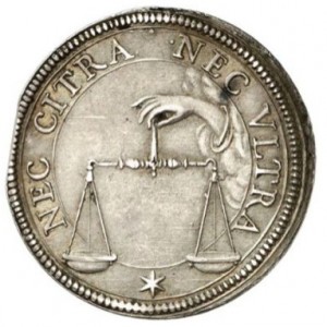Реверс монеты Папская область, 1 тестоне, 1655, Александр VII