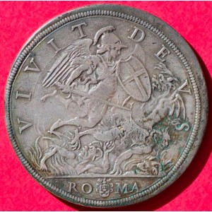 Реверс монеты Папская область, 1 пиастр, 1634