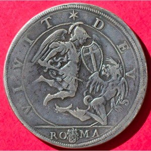 Реверс монеты Папская область, 1 пиастр, 1634