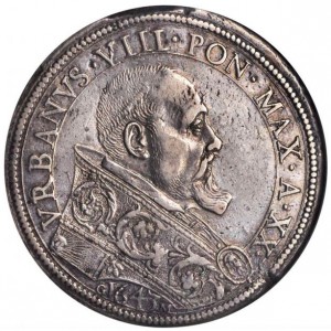 Аверс монеты Папская область, 1 пиастр, 1634-1643