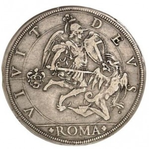 Реверс монеты Папская область, 1 пиастр, 1637-1643