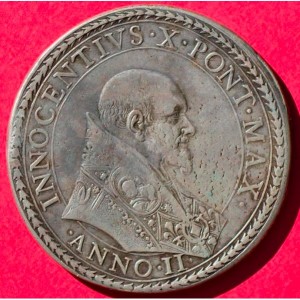 Аверс монеты Папская область, 1 пиастр, 1645-1649